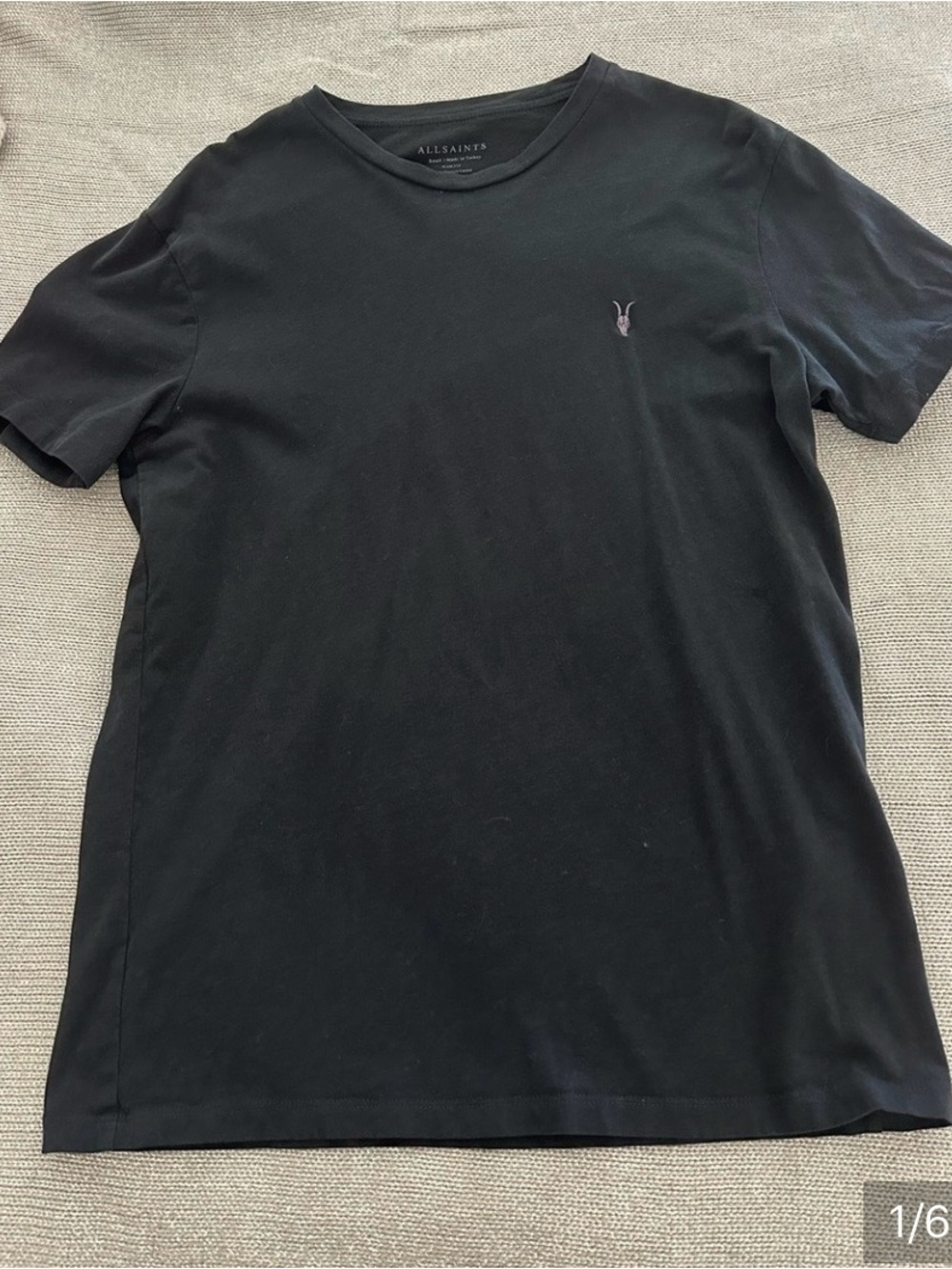 All Saints Men’s Brace Cotton Tee - Black